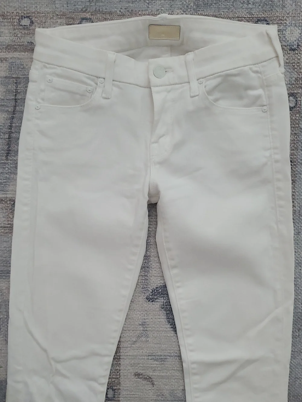 Mother The Looker Sleeping Beauty White Stretch Jean Denim Pants Sz24